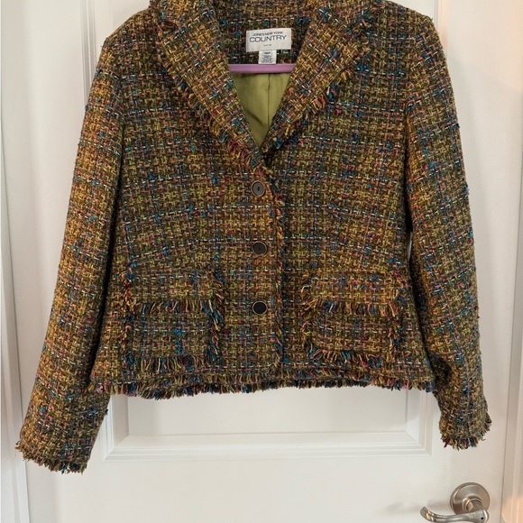 Jones New York Colorful Tweed Blazer - Picture 1 of 5